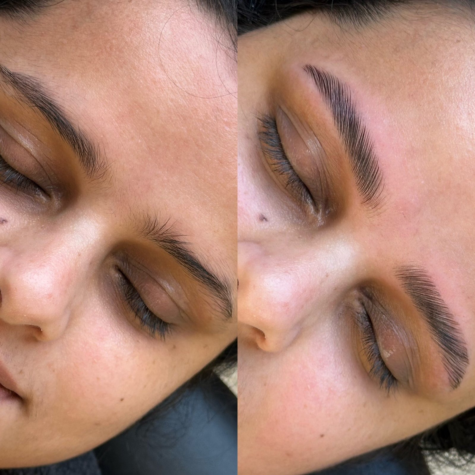 Brow Lamination before and after by Bravo Brows Co.